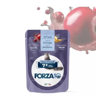 Forza 10 gatto botanicat sterilized 7+ anni acciughe bustina 80 gr