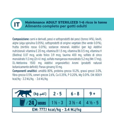 Forza 10 gatto botanicat sterilized 1-6 anni tonno bustina 80 gr