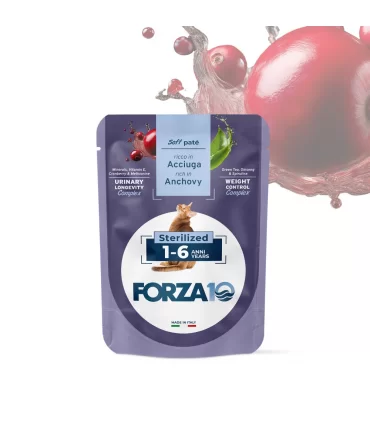 Forza 10 gatto botanicat sterilized 1-6 anni acciughe bustina 80 gr