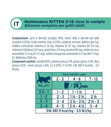 Forza 10 gatto botanicat kitten 2-12 mesi coniglio bustina 80 gr