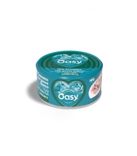 Oasy gatto more love 75% tonno con pesce bianco 70 gr