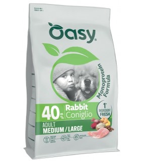 Oasy monoprotein formula cane adult medium large coniglio 10 kg