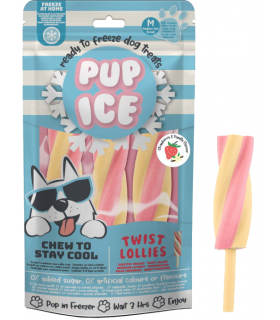 Pup ice twist lollies fragola & vaniglia 3 pezzi 102 gr