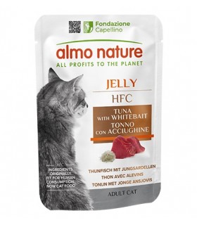 Almo nature hfc jelly gatto con tonno e acciughine busta 55 gr
