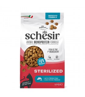 Schesir gatto monoprotein sterilized con pesce fresco 1,5 kg