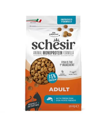 Schesir gatto monoprotein adult con pesce fresco 1,5 kg