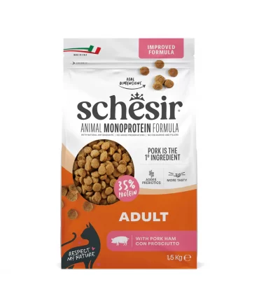 Schesir gatto monoprotein adult con prosciutto 1,5 kg