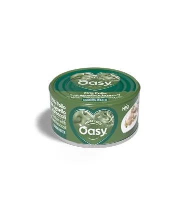 Oasy gatto more love 75% pollo con agnello e broccoli 70 gr