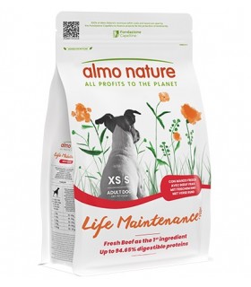 Almo nature life Maintenance cane adult xs-s con manzo 2 kg