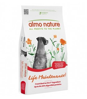 Almo nature life Maintenance cane adult large con manzo 12 kg
