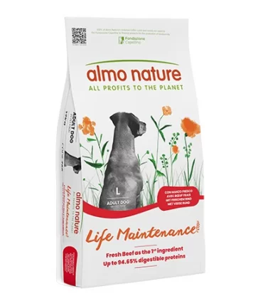 Almo nature life Maintenance cane adult large con manzo 12 kg