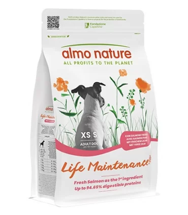 Almo nature life Maintenance cane adult xs-s con salmone 2 kg