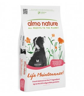 Almo nature life Maintenance cane adult medium con salmone 12 kg