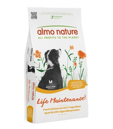 Almo nature life Maintenance cane adult medium con pollo 12 kg
