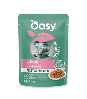 Oasy superior formula gatto adult sterilized maiale 85 gr