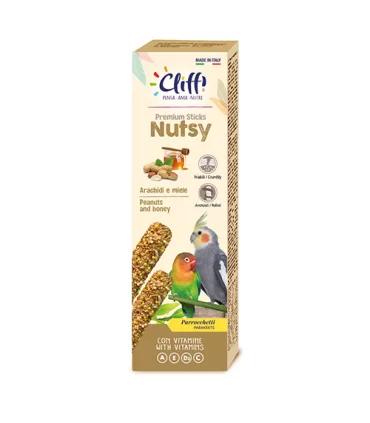 Cliffi sticks parrocchetti con miele e arachidi "nutsy" 150 gr
