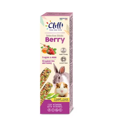 Cliffi sticks conigli - cavie "berry" 110 gr