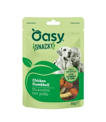 Oasy cane snacky stuzzichini con pollo 80 gr