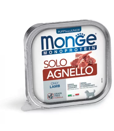 Monge puppy & junior monoprotein solo agnello 150 gr
