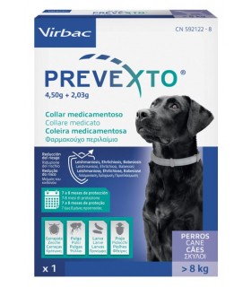 Virbac prevexto collare cane superiore 8 kg