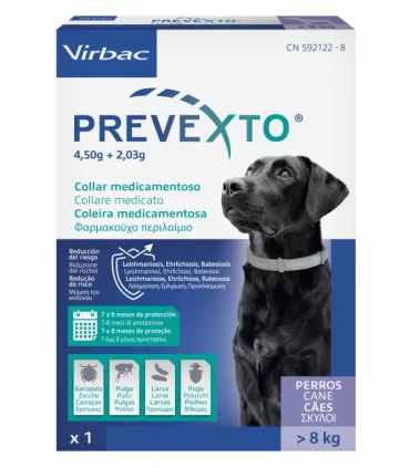 Virbac prevexto collare cane superiore 8 kg