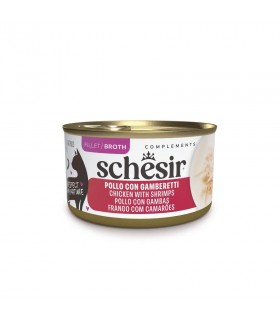 Schesir gatto pollo con gamberetti in brodo 70 gr