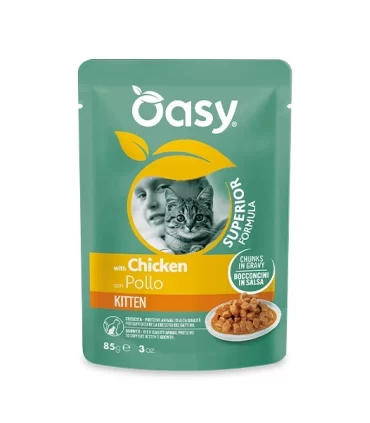 Oasy superior formula kitten pollo bustina 85 gr