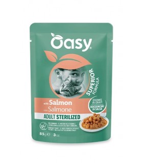 Oasy superior formula gatto adult sterilized salmone bustina 85 gr