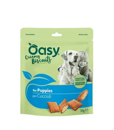 Oasy cane creamy biscuits per cuccioli 70 gr