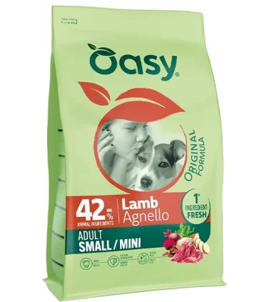 Oasy original formula cane adult small mini agnello 2 kg