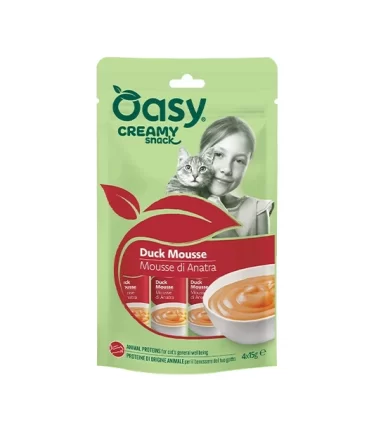 Oasy gatto creamy snack mousse di salmone 4x15 gr