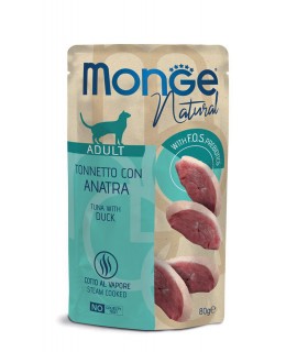 Monge natural gatto adult tonnetto con anatra bustina 80 gr
