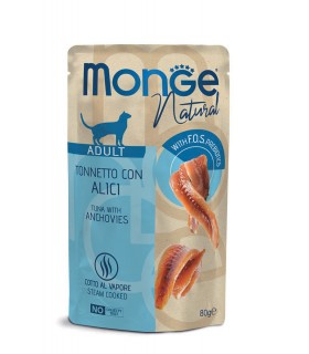 Monge natural gatto adult tonnetto con alici bustina 80 gr
