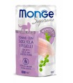 Monge supreme gatto sterilised tonno con sogliola e piselli bustina 80 gr