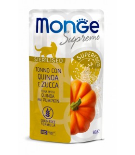 Monge supreme gatto sterilised tonno con quinoa e zucca bustina 80 gr