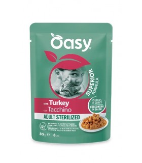 Oasy superior formula gatto adult sterilized tacchino bustina 85 gr