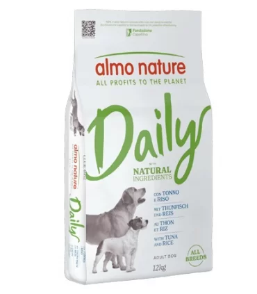 Almo Nature Daily cane adult all Breeds con Tonno e Riso 12 Kg