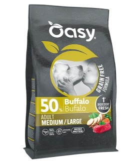 Oasy grain free formula cane adult medium large bufalo 10 kg