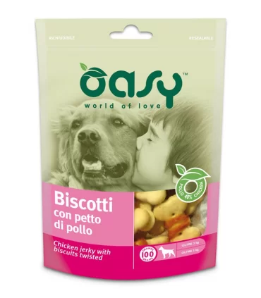 Oasy snack cane biscotti con petto di pollo 100 gr