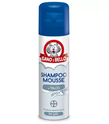 Bayer Shampoo Mousse al Talco per Gatti 200 ml