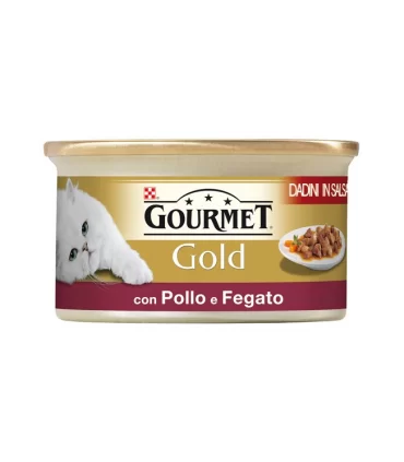 Gourmet gold dadini in salsa con pollo e fegato 85 gr