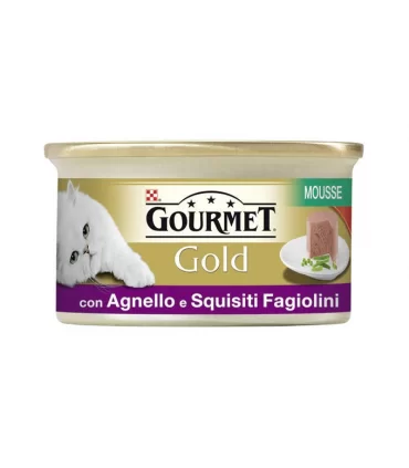 Gourmet gold mousse con agnello e squisiti fagiolini 85 gr