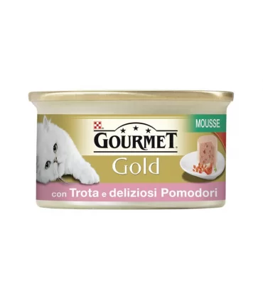 Gourmet gold mousse con trota e deliziosi pomodorini 85 gr