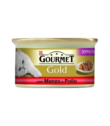 Gourmet gold doppio piacere con manzo e pollo 85 gr