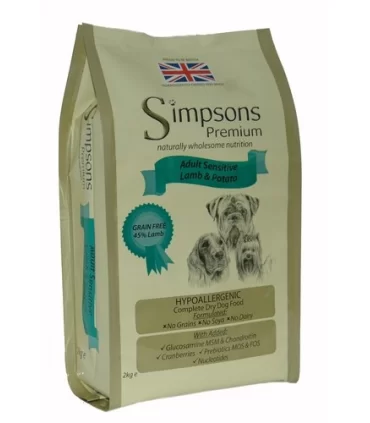 Simpsons cane adult sensitive agnello e patate 2 kg