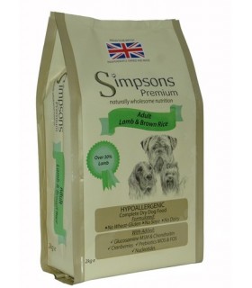 Simpsons cane adult agnello e riso integrale 12 kg