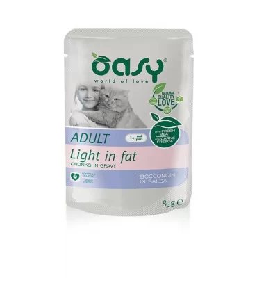 Oasy gatto wet bustina bocconcini light in fat 85 gr