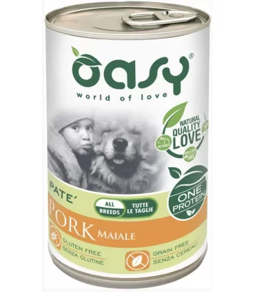 Oasy cane adult maiale umido 400 gr