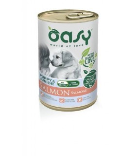 Oasy cane puppy & junior all breeds salmone umido 400 gr