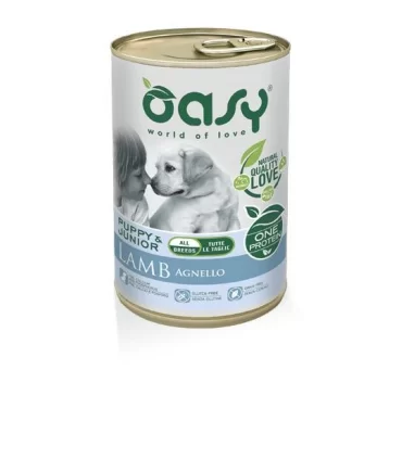 Oasy cane puppy & junior all breeds agnello umido 400 gr